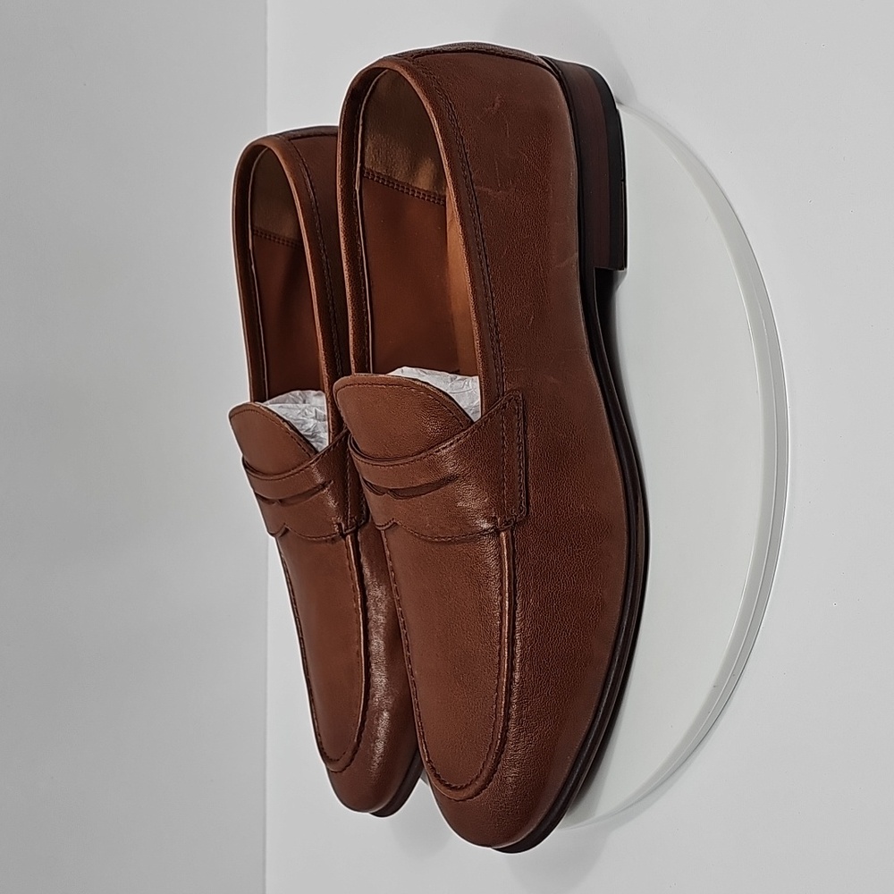NIB Aldo Men's Manubar Leather Loafer Slip On Size 10.5 D Brown Dress Shoes - Picture 10 of 15